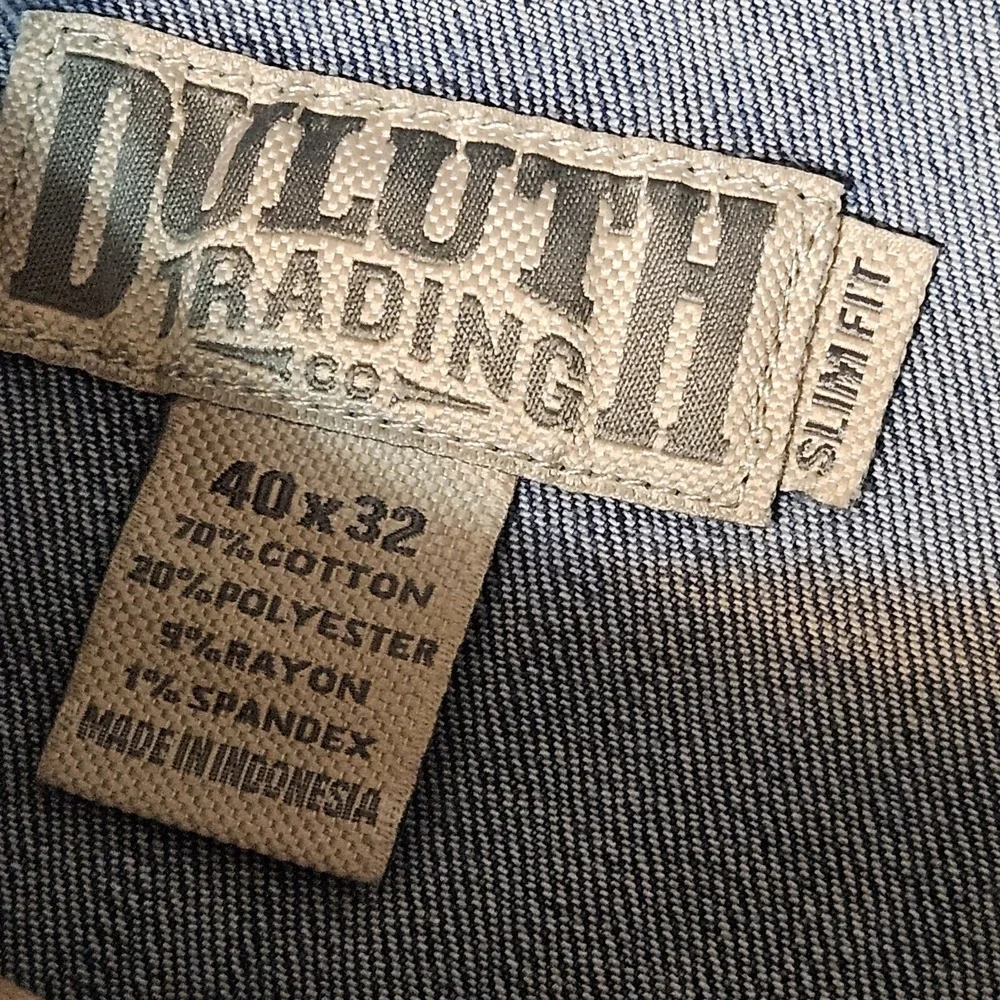Duluth Ballroom Double Flex Jeans Mens 40x31 Slim Fit‎ Denim Blue